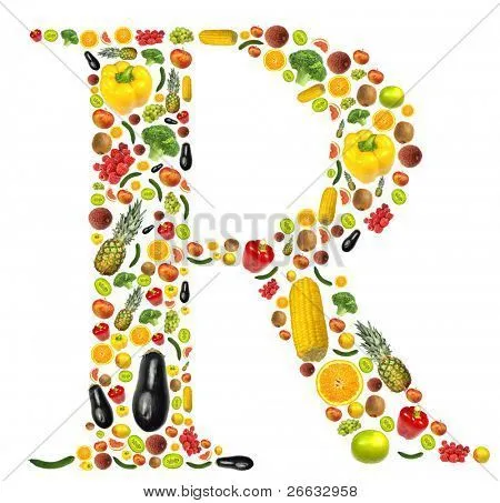 Letra "R" de fruta y verdura Fotos stock e Imágenes stock | Bigstock