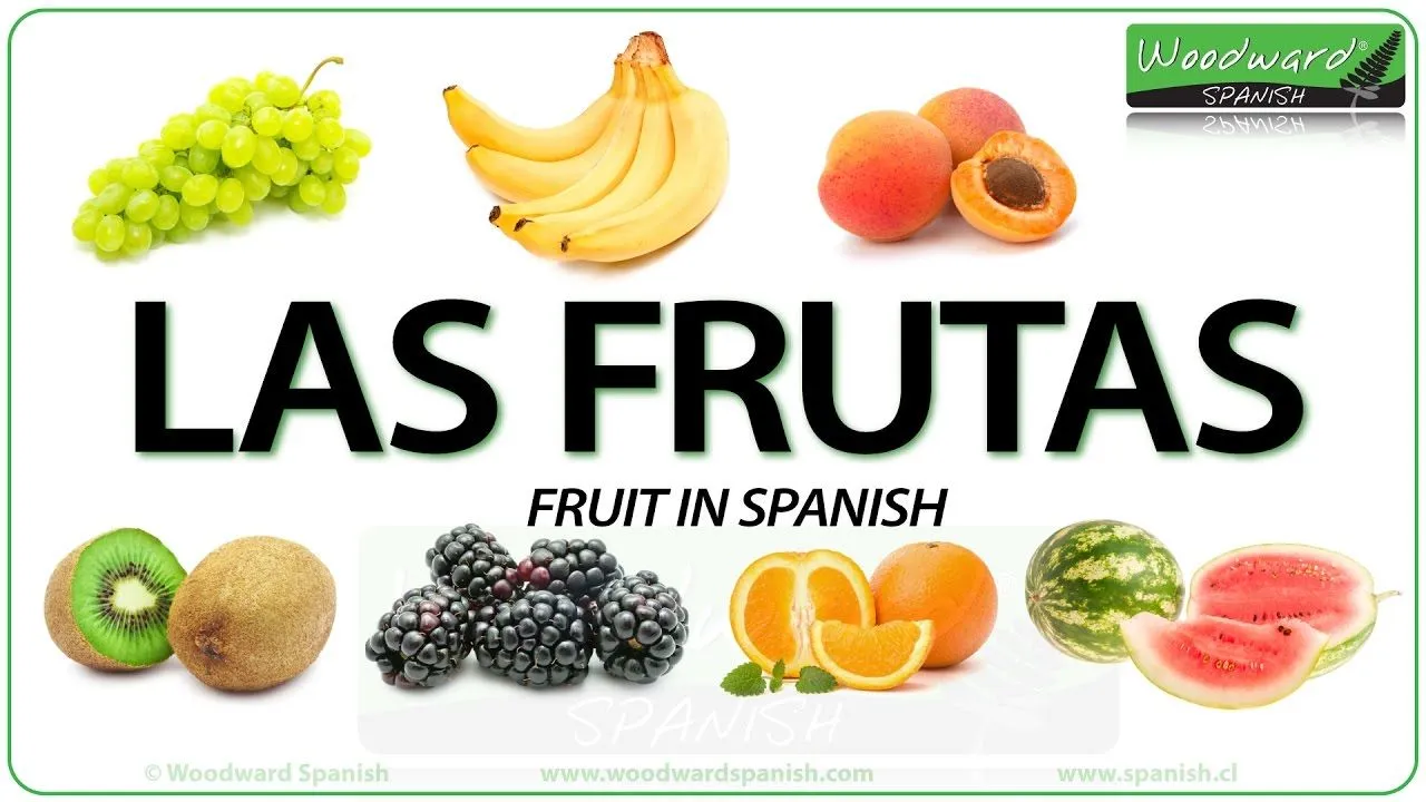 Las frutas en español - Vocabulario de nombres de frutas