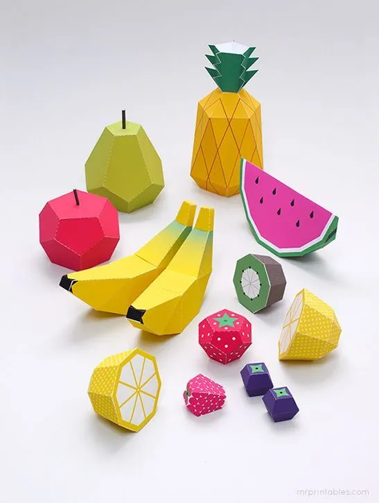 Frutas de papel en 3D | Diario Educación