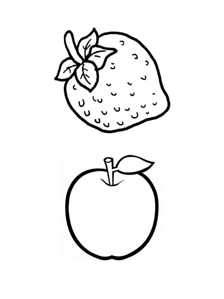 Frutas y Verduras para Colorear | PDF