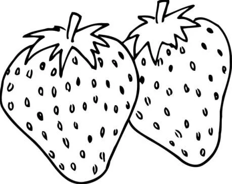 Dibujo de una frutilla para colorear - Imagui