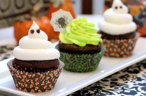 Cupcakes fantasmas de Halloween | Fiestas y celebraciones