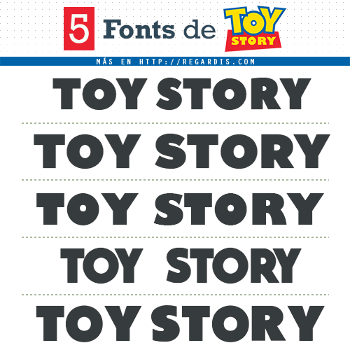 5 Fuentes de Toy Story Gratis (Similares) - Regardis