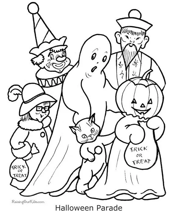 Fun and Spooky Halloween Coloring Pages Costumes | Family Holiday