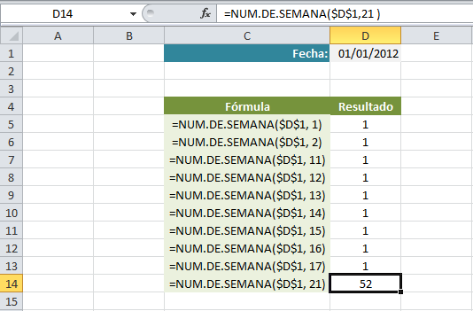 La función NUM.DE.SEMANA en Excel - Excel Total