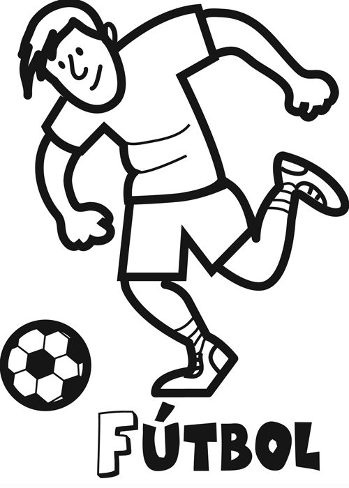 Dibujo futbolista para colorear - Imagui