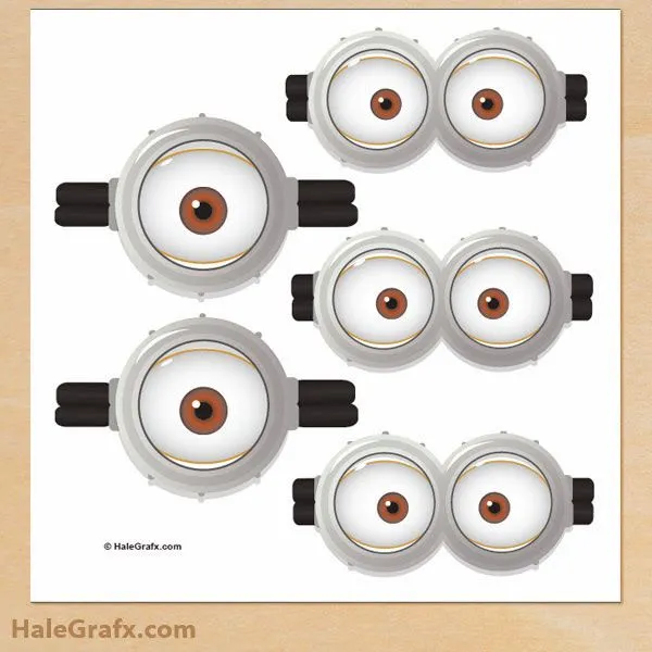 Gafas u Ojos de Minions y Anti Minions para Imprimir Gratis ...