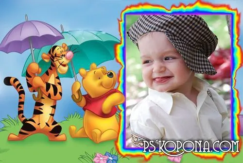 Frame for Photoshop - Winnie the Pooh » psd template,psd photoshop ...