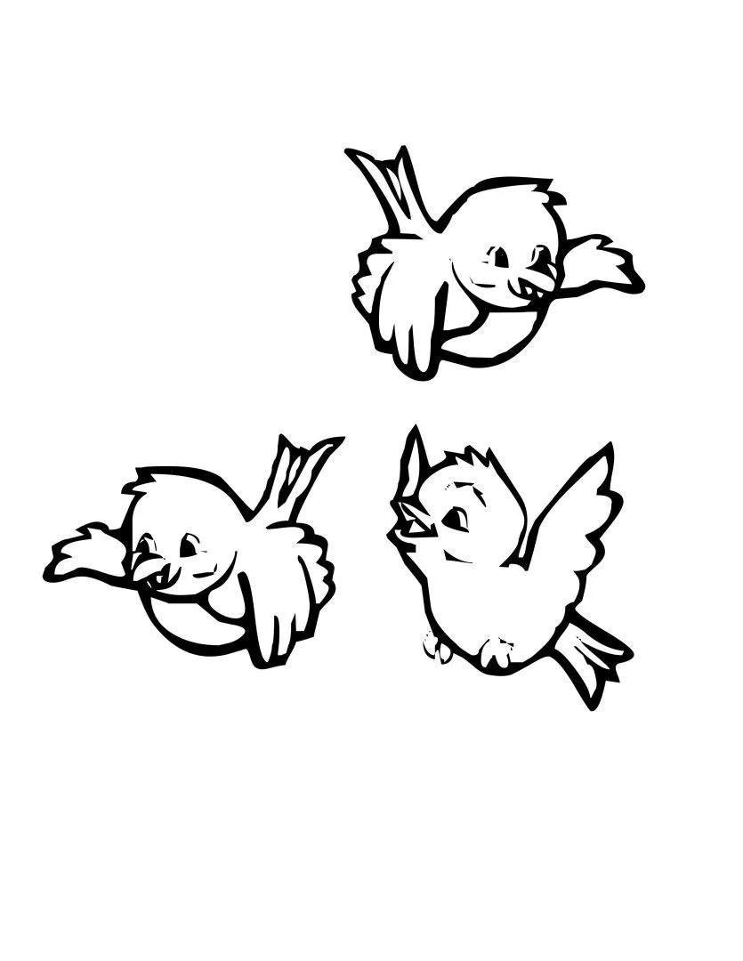 Galería de imágenes: Dibujos de pájaros para colorear