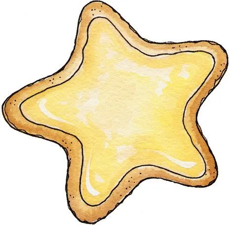 galletas con forma de estrella de navidad dibujos coloreados galletas