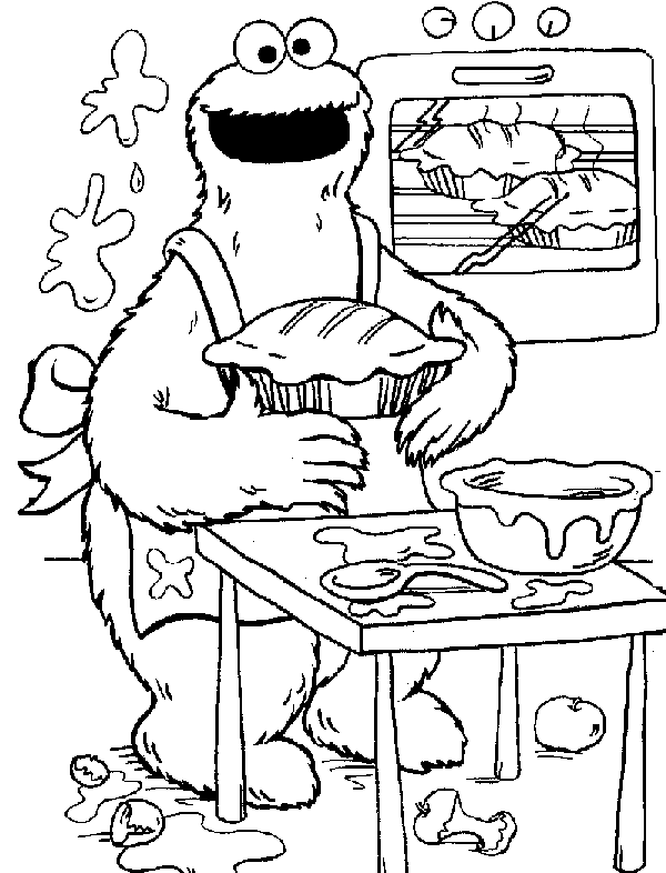 El monstruo del las galletas para dibujar - Imagui