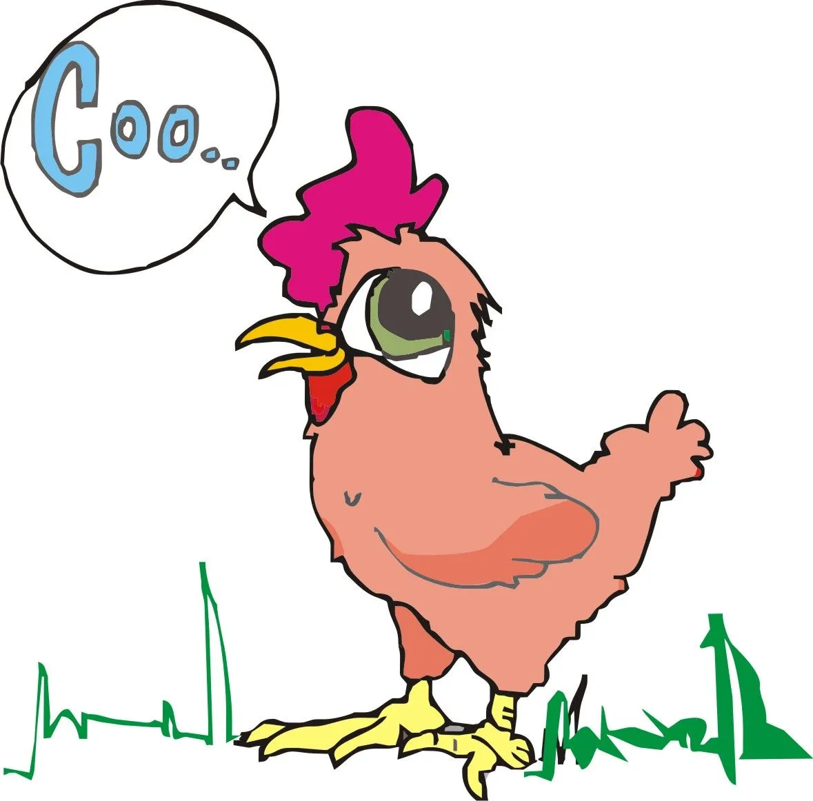 La gallina en caricatura - Imagui