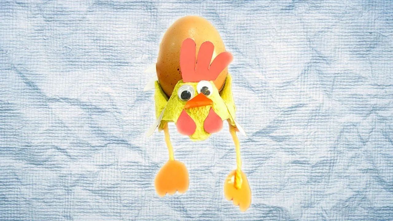 Gallina porta-huevos con patas. Manualidades de reciclaje - YouTube