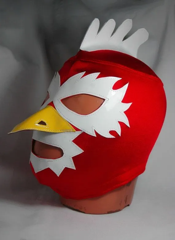 Gallo Colorado máscara de lucha libre mexicana por RomeroMaskShop