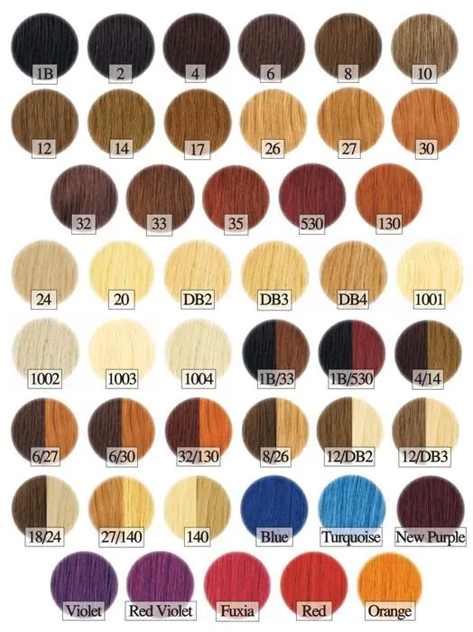 Gama de colores de cabello - Imagui