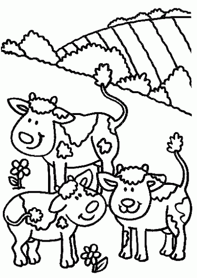 El ganado para colorear - Imagui