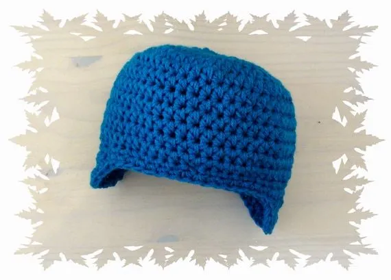 Crochet toddler pocoyo style blue hat with por Sweetlittlebugs