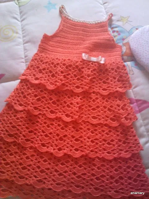 Vestido para niña de 3 años en crochet - Imagui