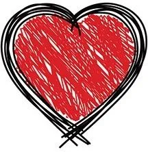 Garabateado Corazón Vector del corazón - vectores gratis para su ...