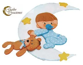 Garbo creaciones: Figuras de Foami para Nacimientos y Baby Shower