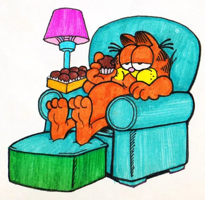 Garfield tranquilo comiendo by Real-Warner on deviantART Garfield tranquilo comiendo by Real-Warner on deviantART
