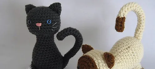 Gatos de crochet - Imagui