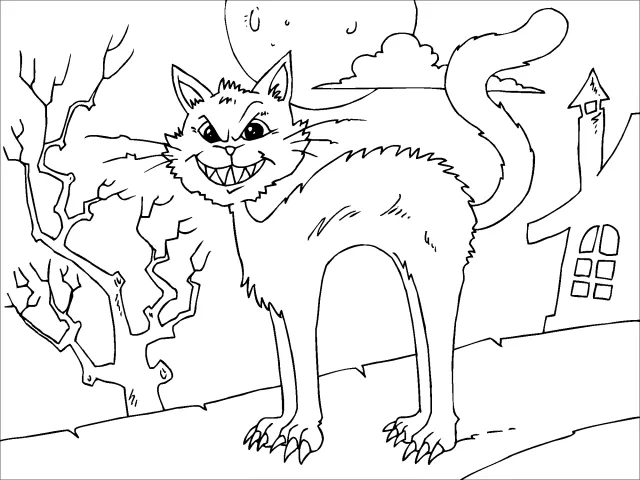Gato asustado para dibujar - Imagui