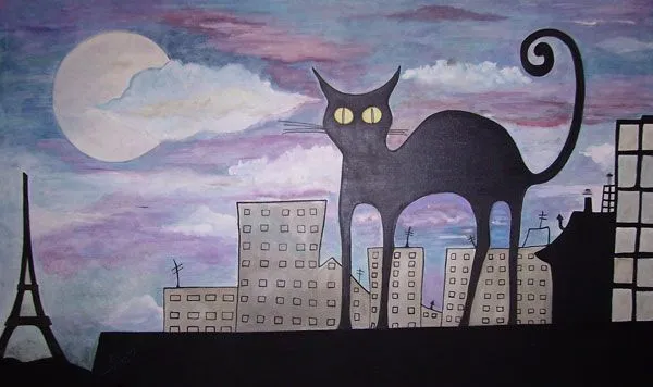 Dibujos abstractos de gatos - Imagui