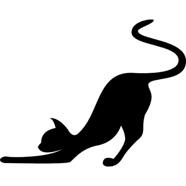 Gato que estira la silueta | Descargar Iconos gratis