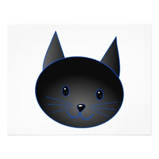 Gato negro lindo. Ejemplo del dibujo animado del g Tarjeton de Zazzle.