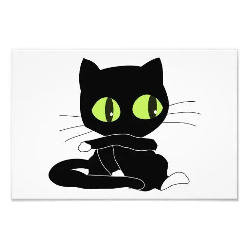 Gatos negros dibujo - Imagui