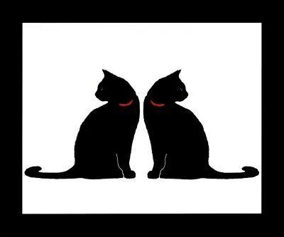 Dos gatos negros Pósters en AllPosters.