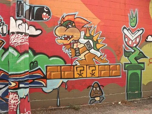 Geek Art Gallery: Gallery: Mario Bros. Graffiti