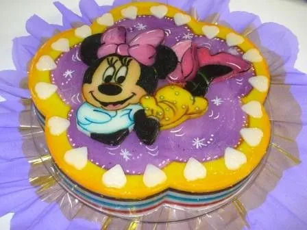 Gelatinas decoradas de Minnie Mouse - Imagui