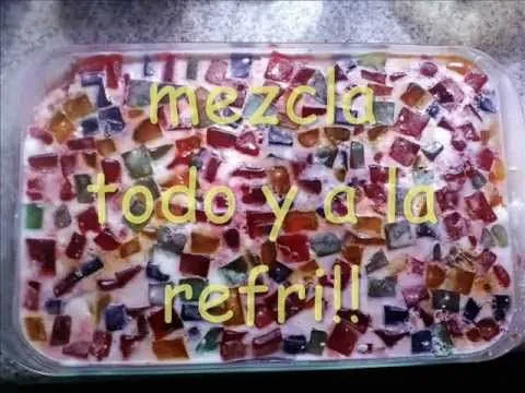 Gelatina en mosaico (de colores) - YouTube