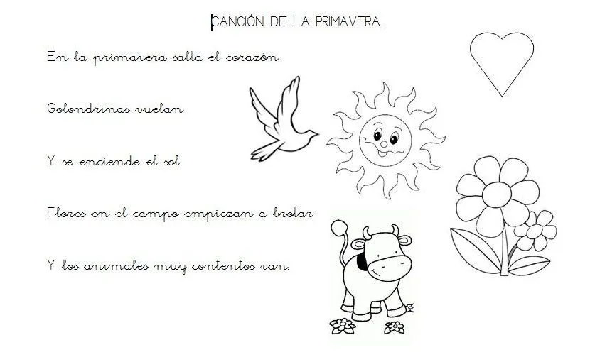 Geli Cano. Recursos para Educación Infantil.: CANCIÓN DE LA PRIMAVERA