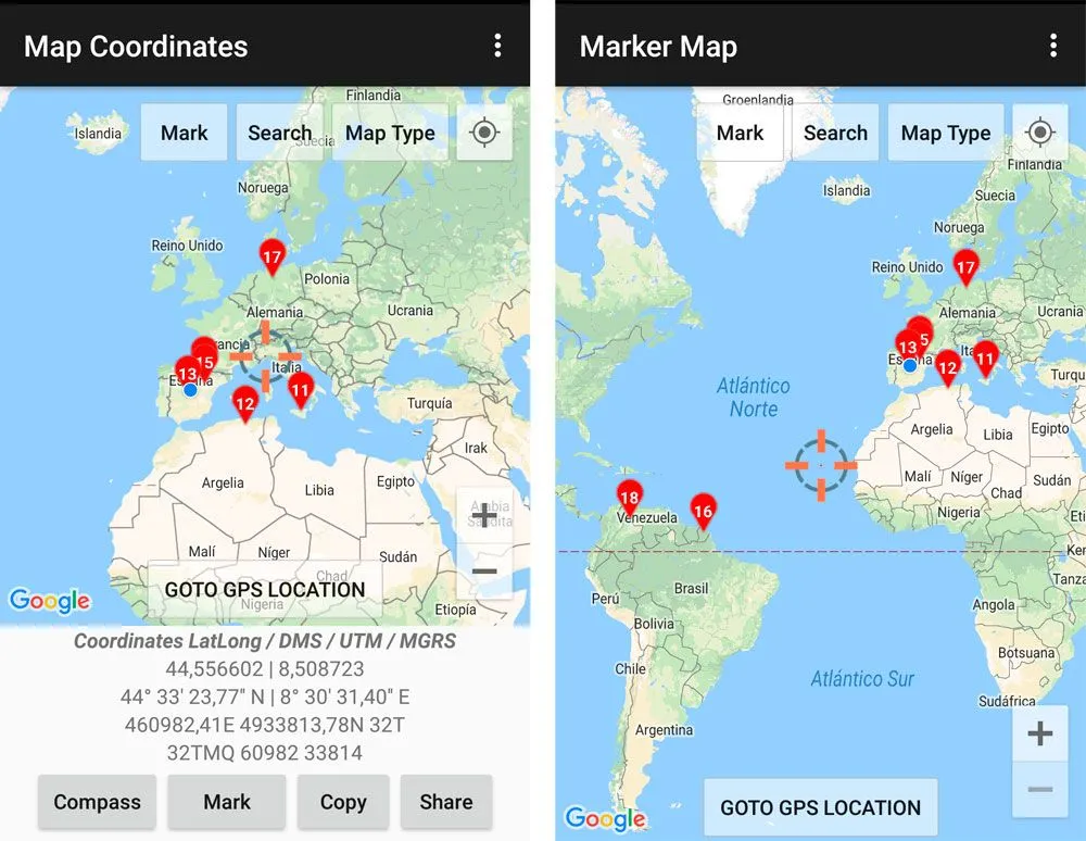 Geocoding, coordenadas y aplicación GPS con UTM Geo Map - Gis&Beers
