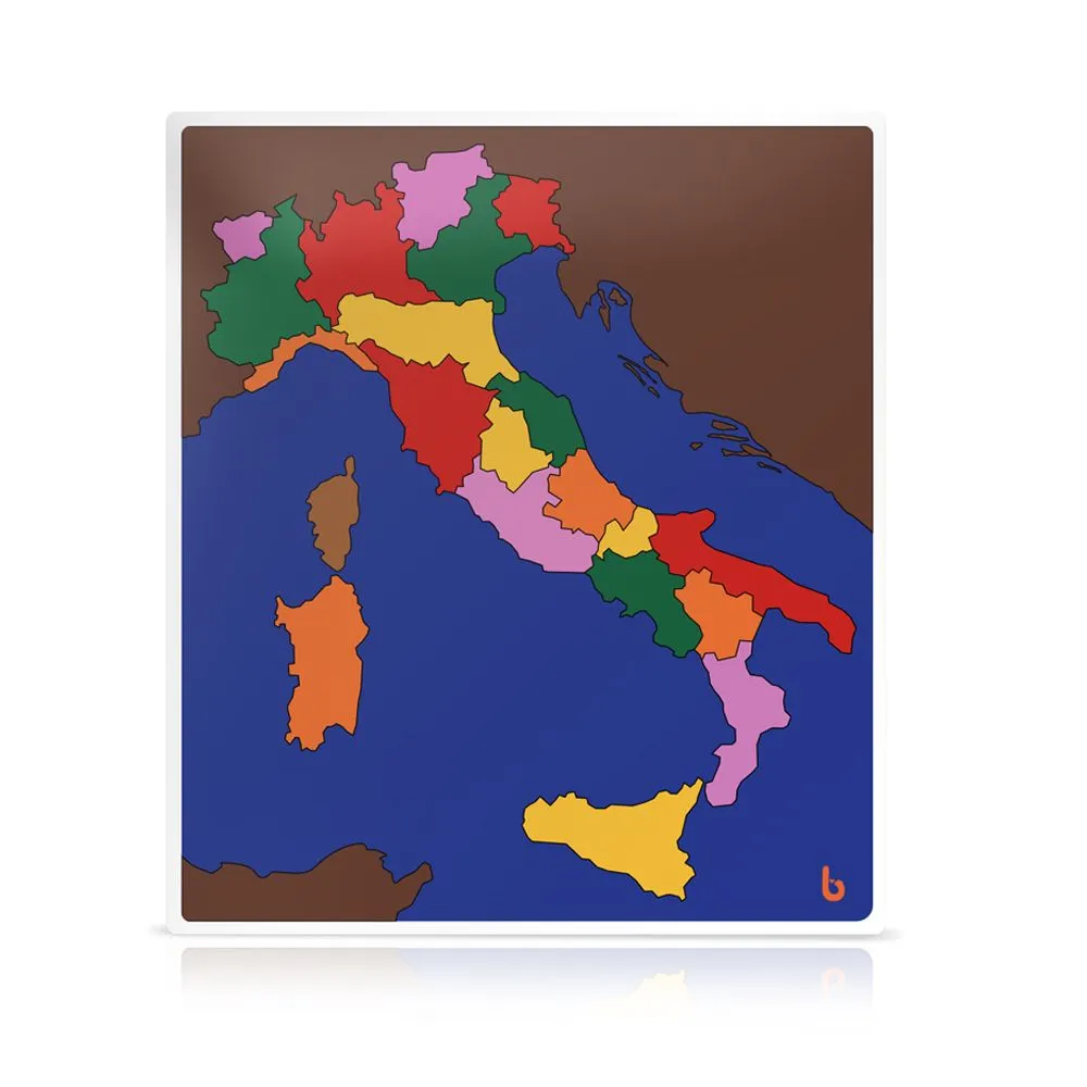 Geografia: Cartina di controllo italia muta-colorata