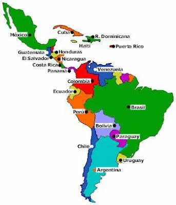 Geografia na minha cidade: Mapa da América Latina Geografia na minha cidade: Mapa da América Latina
