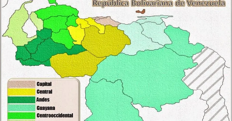 Geografía de Venezuela.: Regiones Político-Administrativas de Nuestro País