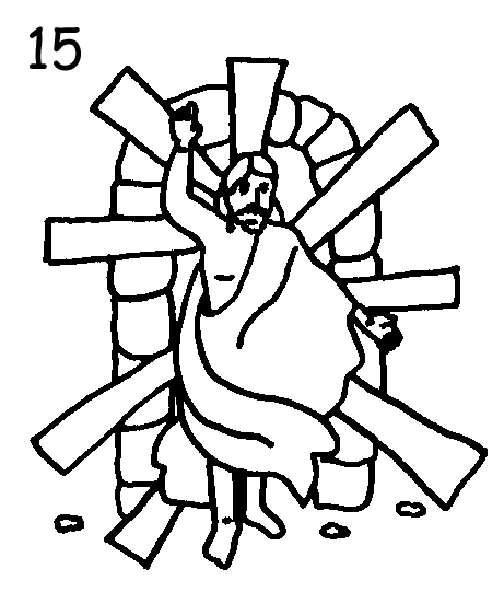 Ana de Austria Religión: Via Crucis. Dibujos para colorear.