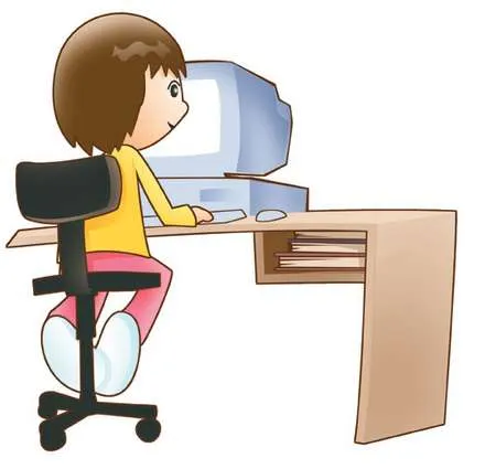 Imagenes de niños junto a una computadora en caricatura - Imagui
