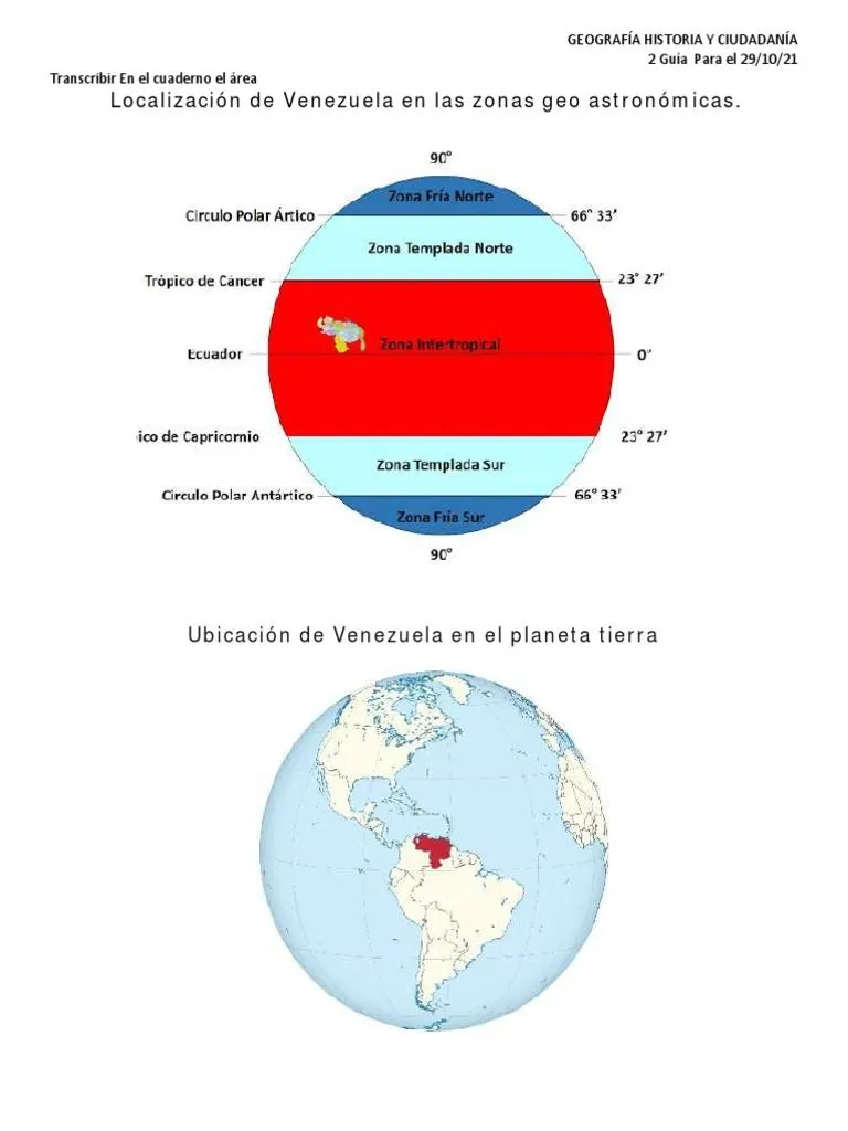 GHC GUIA Localización de Venezuela en Las Zonas Geo Astronómicas | PDF |  Venezuela | Zona tropical