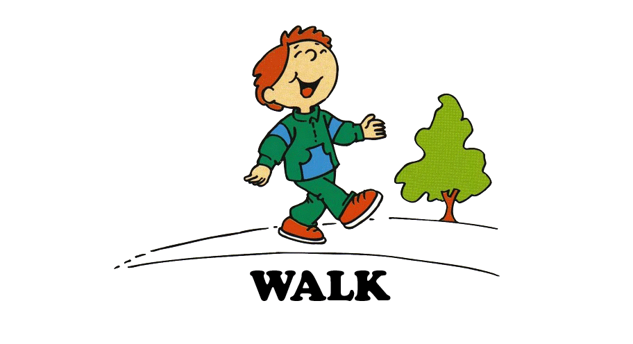 Niño de caricatura caminando - Imagui