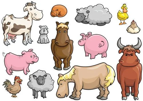 Dibujos a color de animales de la granja - Imagui