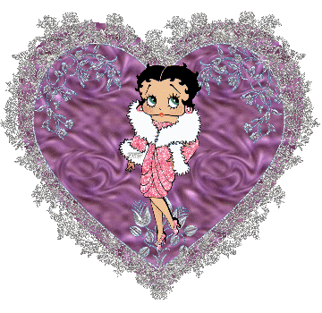 Gifs Betty Boop con corazones para San Valentín | 14 de febrero