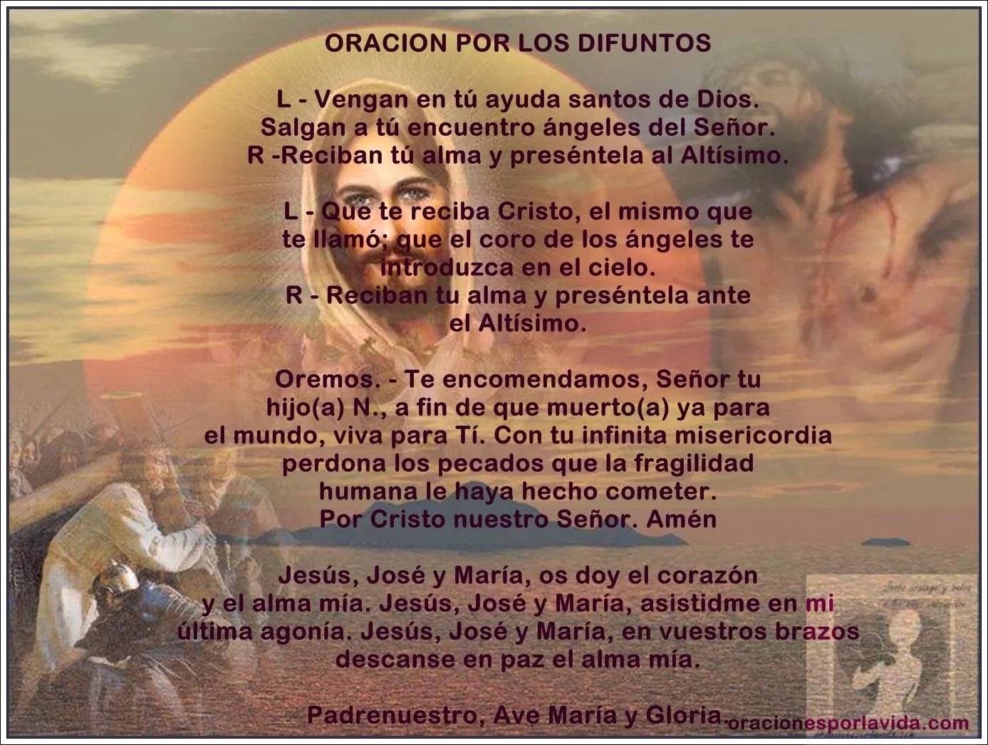 Gifs de oraciones: Oraciones por los fieles difuntos