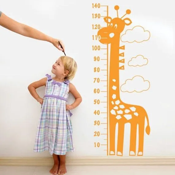 Giraffe Height Chart Wall Decal by vinylwalldesign on Etsy