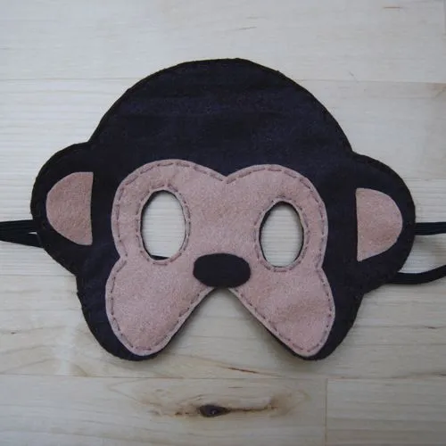 Globers Máscaras de animales en fieltro para niños. Mono ...