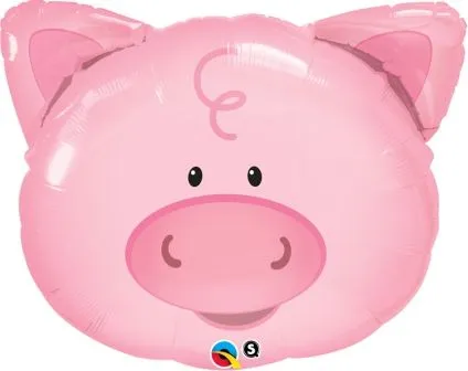 globo cerdo cara 76cm foil en la categoria globos de animales